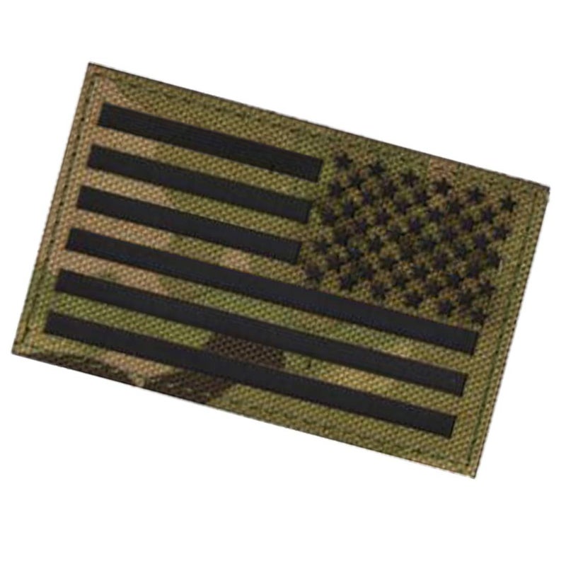 ODSP Reflective US USA American Flag Patch, Infrared Reflectivity Tactica Patches with Hook and Loop Fastener Backingm 3.15 x 1.97 inch, Bundle of 2 Pieces - Image 4